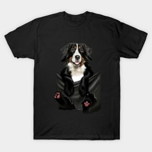 Shepherd dog inside Pocket T-Shirt